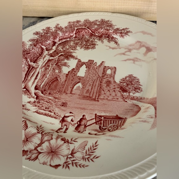 VTG Set of 2 Barker Bros Royal Tudor Ware Waltham 10" Plates Pair Transferware - Picture 10 of 14